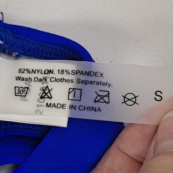 Holipick Size Small Cobalt Blue Bikini CutOut on Bottoms Ties on Bikini Top NWT - Picture 7 of 15